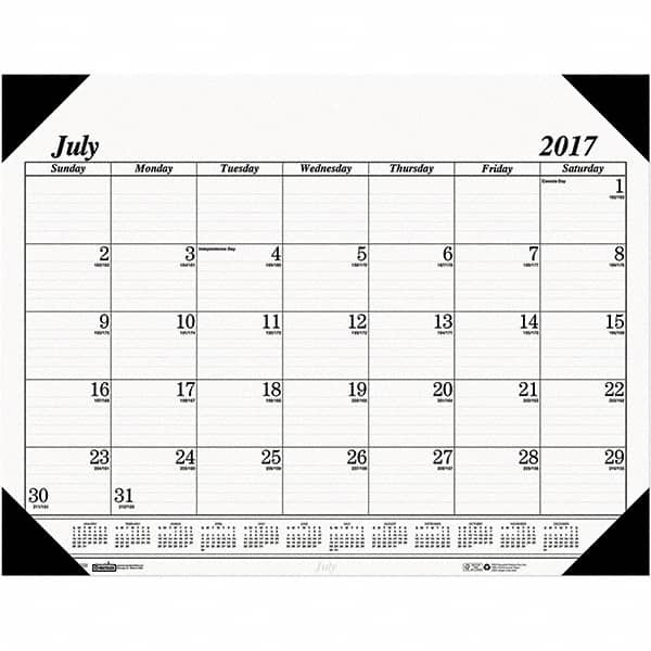 House of Doolittle - 14 Sheet, 22 x 17", Desk Pad Calendar - White - Exact Tooling