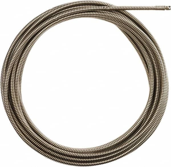 Milwaukee Tool - 1/2" x 50' Drain Cleaning Machine Cable - Inner Core, 1-1/4" to 2-1/2" Pipe, Use with Milwaukee Drain Cleaning Tools - Exact Tooling