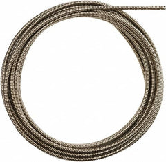 Milwaukee Tool - 1/2" x 50' Drain Cleaning Machine Cable - Inner Core, 1-1/4" to 2-1/2" Pipe, Use with Milwaukee Drain Cleaning Tools - Exact Tooling