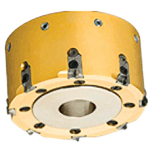 Iscar - 8 Inserts, 100mm Cut Diam, 32mm Arbor Diam, 2.5mm Max Depth of Cut, Indexable Square-Shoulder Face Mill - 0/90° Lead Angle, 56mm High, CA-SPM Insert Compatibility, Through Coolant, Series AluFraise - Exact Tooling