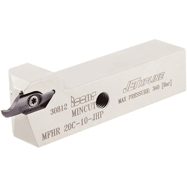 Iscar - GHD, External, Left Hand, 16.5mm Max Depth of Cut, 7 to 10mm Groove Width, Indexable Grooving Tool Holder - GI.., GPV, TIP Insert Compatibility, 25mm Shank Height, 25mm Shank Width, 150mm OAL, Through Coolant - Exact Tooling