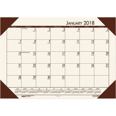 House of Doolittle - 12 Sheet, 22 x 17", Desk Pad Calendar - Moonlight Cream - Exact Tooling