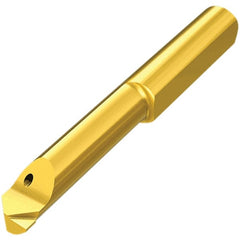 Iscar - 1.5mm Min Bore Diam, 0.15mm Max Bore Depth, 4mm Shank Diam, Corner Radius & Profile Boring Bar - 0.001" Corner Radius, Left Hand Cut, Solid Carbide, TiCrVN Finish - Exact Tooling