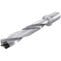 Iscar - 1.299 to 1.335" Diam, 5xD, 6.49" Max Drill Depth, 1-1/4" Shank Diam, 10.36" OAL, Replaceable Tip Drill - HFP-IQ Insert, 33 Seat Size, DFN Toolholder, Series ChamIOdrill - Exact Tooling