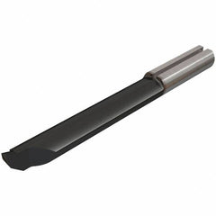 Iscar - 6.8mm Min Bore Diam, 0.6mm Max Bore Depth, 7mm Shank Diam, Chamfering & Corner Radius Boring Bar - 0.006" Corner Radius, Left Hand Cut, Solid Carbide, TiAlN Finish - Exact Tooling