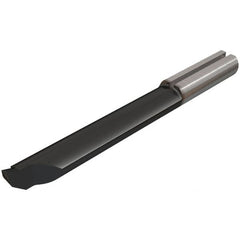 Iscar - 4mm Min Bore Diam, 0.3mm Max Bore Depth, 4mm Shank Diam, Chamfering & Corner Radius Boring Bar - 0.004" Corner Radius, Left Hand Cut, Solid Carbide, TiAlN Finish - Exact Tooling