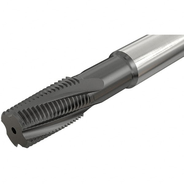 Iscar - M14x1.00 ISO, 12mm Cutting Diam, 4 Flute, Solid Carbide Helical Flute Thread Mill - Internal Thread, 38mm LOC, 84mm OAL, 12mm Shank Diam - Exact Tooling