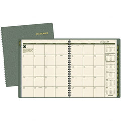 AT-A-GLANCE - 24 Sheet, 9 x 11", Monthly Planner - Green - Exact Tooling