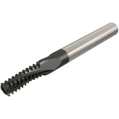 Iscar - 1/2-13 UN, 9.2mm Cutting Diam, 3 Flute, Solid Carbide Helical Flute Thread Mill - Internal Thread, 22.5mm LOC, 73mm OAL, 10mm Shank Diam - Exact Tooling