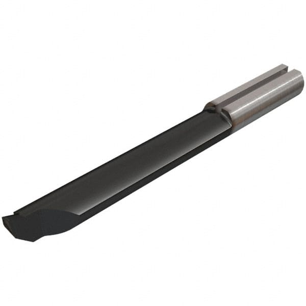 Iscar - 6mm Min Bore Diam, 0.5mm Max Bore Depth, 6mm Shank Diam, Chamfering & Corner Radius Boring Bar - 0.006" Corner Radius, Left Hand Cut, Solid Carbide, TiAlN Finish - Exact Tooling