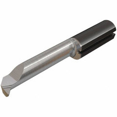 Iscar - 6mm Min Bore Diam, 0.3mm Max Bore Depth, 4mm Shank Diam, Corner Radius & Profile Boring Bar - 0.006" Corner Radius, Left Hand Cut, Solid Carbide, TiAlN Finish - Exact Tooling