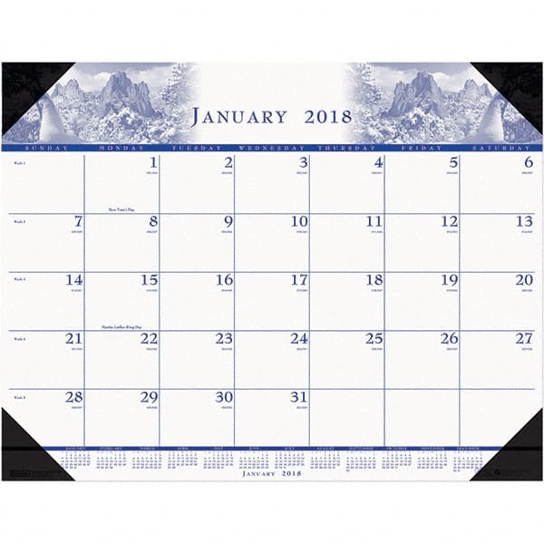 House of Doolittle - 12 Sheet, 22 x 17", Desk Pad Calendar - Nature - Exact Tooling