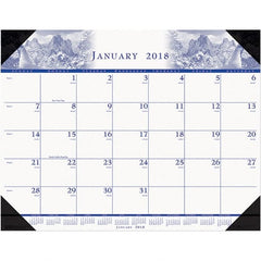 House of Doolittle - 12 Sheet, 22 x 17", Desk Pad Calendar - Nature - Exact Tooling
