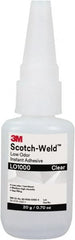 3M - 0.71 oz Bottle Clear Instant Adhesive - Series Part Number LO1000, 20 to 70 sec Working Time, 24 hr Full Cure Time - Exact Tooling