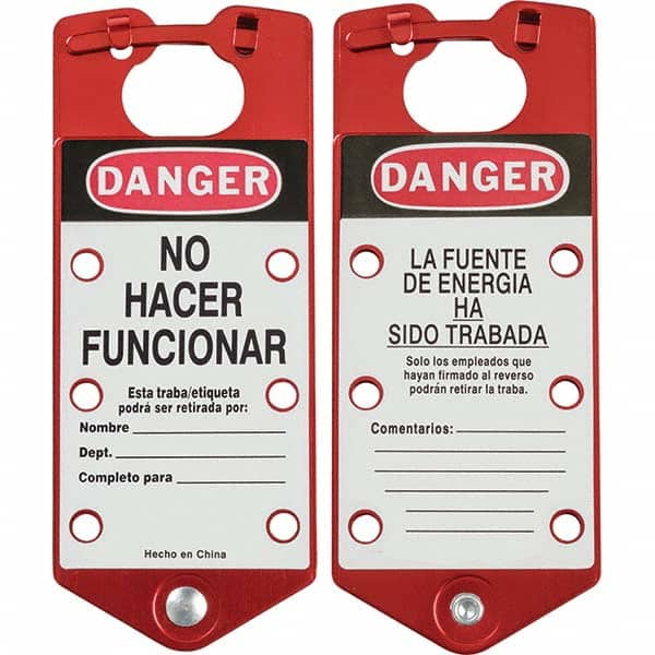 Brady - 1 5-Piece Single Jaw 1.429" Jaw Diam 6 Padlock Aluminum Lockout Hasp - Exact Tooling