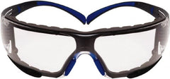 3M - Clear Lenses, Frameless Safety Glasses - Anti-Fog, Blue/Gray Frame, Size Universal, Wrap Around - Exact Tooling