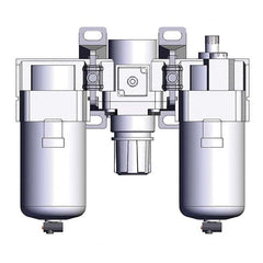 SMC PNEUMATICS - Filter, Regulator & Lubricator (FRL) Units Configuration: 3 Pc. Filter-Regulator-Lubricator Body Type: Standard - Exact Tooling