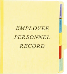 Pendaflex - 8-1/2 x 11", Letter Size, Yellow, Personnel File Folder - 20 Point Stock, 1/3 Tab Cut Location - Exact Tooling