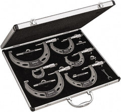 Starrett - Mechanical Outside Micrometer Sets Minimum Measurement (Inch): 0 Maximum Measurement (Inch): 6 - Exact Tooling