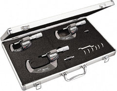 Starrett - Mechanical Outside Micrometer Sets Minimum Measurement (Inch): 0 Maximum Measurement (Inch): 3 - Exact Tooling