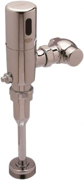 Zurn - 3/4" Spud Coupling, 1" Pipe, Urinal Automatic Flush Valve - Single Flush, 0.125 Gal per Flush, Chrome Cover, Powered by 4 AA Batteries - Exact Tooling