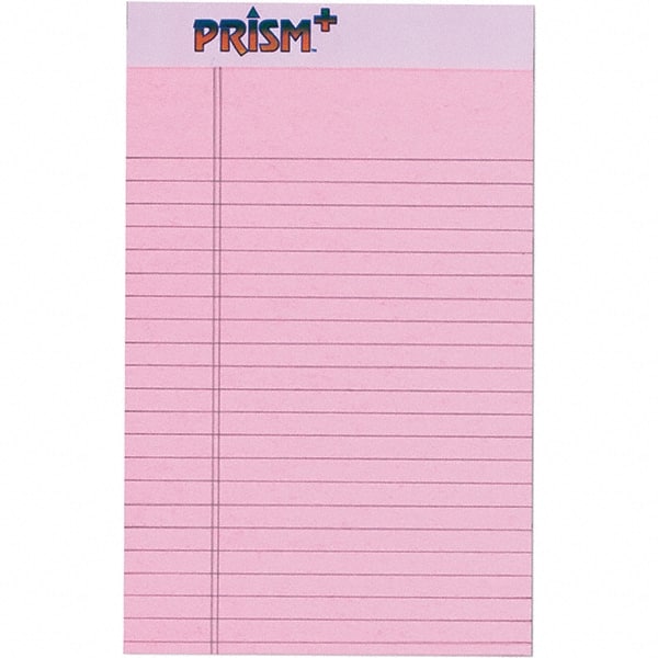 TOPS - 50 Sheet, 5 x 8", Narrow Legal Pad - Pastel Pink - Exact Tooling