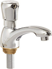 Zurn - Standard, Metering Faucet, Chrome Plated Single Hole Mount, Lavatory Metering Faucet - Push Button Handle - Exact Tooling
