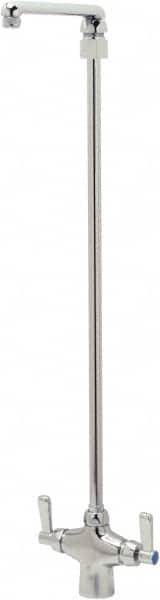 Zurn - Swing Spout/Nozzle, Two Handle, Chrome Plated Single Hole Mount, Laboratory Faucet - Lever Handle - Exact Tooling