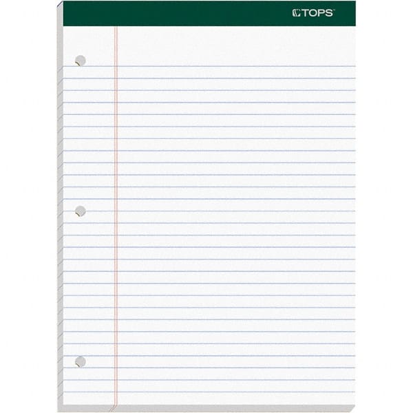 TOPS - 100 Sheet, 8-1/2 x 11-3/4", Legal/Wide (Style) Writing Pad - White - Exact Tooling