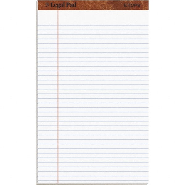 TOPS - 50 Sheet, 8-1/2 x 14", Legal/Wide (Style) Legal Pad - White - Exact Tooling