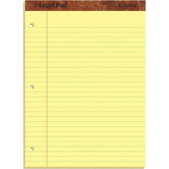 TOPS - 50 Sheet, 8-1/2 x 11-3/4", Legal/Wide (Style) Legal Pad - Canary - Exact Tooling