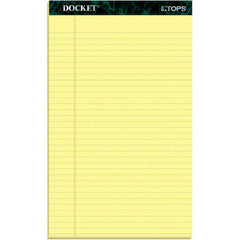 TOPS - 50 Sheet, 8-1/2 x 14", Legal/Wide (Style) Writing Pad - Canary - Exact Tooling