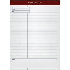 TOPS - 40 Sheet, 8-1/2 x 11-3/4", Legal/Wide (Style) Docket Ruled Pad - White - Exact Tooling