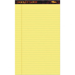 TOPS - 50 Sheet, 8-1/2 x 14", Legal/Wide (Style) Writing Pad - Canary - Exact Tooling