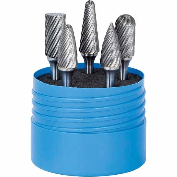 SGS Pro - Burr Sets Head Shape: Ball Nose Cone; Ball Nose Cylinder; Ball Nose Tree; Cylinder w/Endcut; Pointed Tree Tooth Style: Double Cut - Exact Tooling