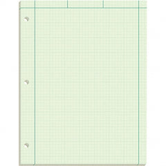 TOPS - 100 Sheet, 8-1/2 x 11", Quadrille Engineering Computation Pad - Black, Green - Exact Tooling