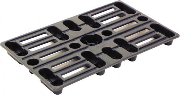 Valley Craft - 15" Long x 24" & Wide x 1-1/2" High Plastic Nestable Pallet - 800 Lb Static Capacity, Black - Exact Tooling