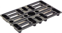 Valley Craft - 15" Long x 24" & Wide x 1-1/2" High Plastic Nestable Pallet - 800 Lb Static Capacity, Black - Exact Tooling