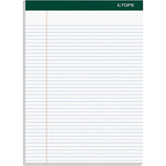 TOPS - 100 Sheet, 8-1/2 x 11-3/4", Narrow Docket Ruled Pad - White - Exact Tooling