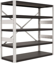 Valley Craft - 4 Shelf Starter Open Steel Shelving - 10,000 Lb Capacity, 60" Wide x 60" High x 24" Deep, Gray - Exact Tooling