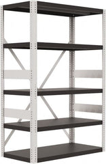 Valley Craft - 4 Shelf Starter Open Steel Shelving - 10,000 Lb Capacity, 48" Wide x 72" High x 24" Deep, Gray - Exact Tooling