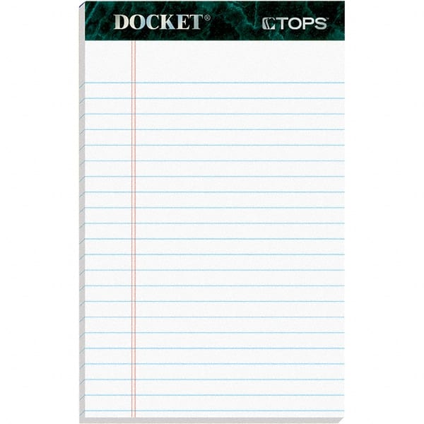 TOPS - 50 Sheet, 5 x 8", Legal/Wide (Style) Perforated Style Ruled Pads - White - Exact Tooling