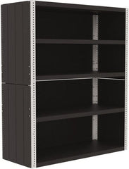 Valley Craft - 4 Shelves, 10,000 Lb Capacity, Enclosed Shelving - 60" Wide x 24" Deep x 72" High, Gray - Exact Tooling