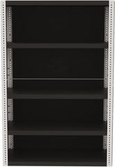 Valley Craft - 4 Shelves, 10,000 Lb Capacity, Enclosed Shelving - 48" Wide x 24" Deep x 72" High, Gray - Exact Tooling