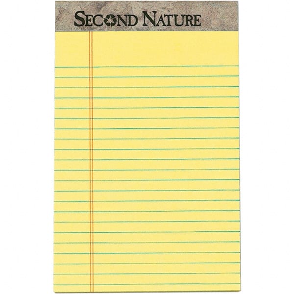 TOPS - 50 Sheet, 5 x 8", Narrow Writing Pad - Canary - Exact Tooling