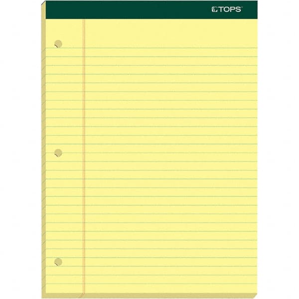TOPS - 100 Sheet, 8-1/2 x 11-3/4", Legal/Wide (Style) Writing Pad - Canary - Exact Tooling