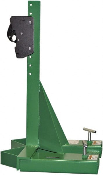 Valley Craft - 1,000 Lb Load Capacity, 30, 55 & 85 Gal Forklift Drum Handler - Steel Wheels - Exact Tooling