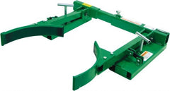 Valley Craft - 1,500 Lb Load Capacity, 30, 55 & 85 Gal Forklift Drum Handler - Steel Wheels - Exact Tooling