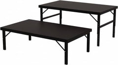 Valley Craft - 48 Wide x 84" Deep x 28" High, Steel Work Table - 14 Gauge Stainless Steel Top, Adjustable Height Legs, Gray - Exact Tooling