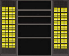Valley Craft - 4 Shelf 128 Bin Storage Cabinet - Steel, 48" Wide x 24" Deep x 78" High, Gray - Exact Tooling
